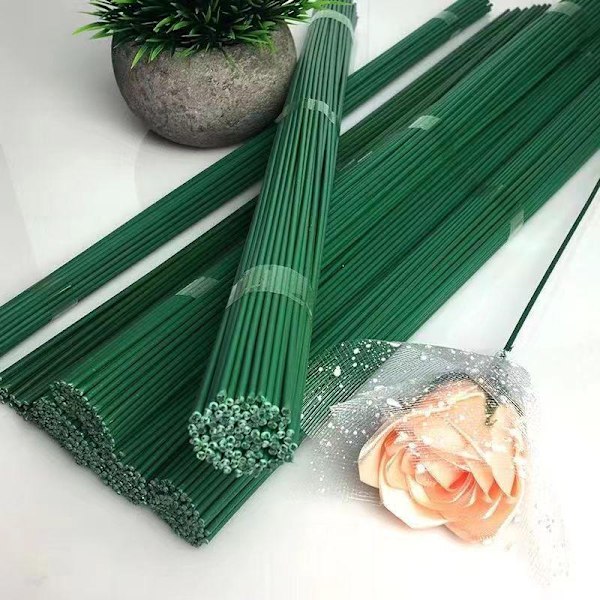 Blomsterpind af plastikpose med simulerede blomster til DIY børns håndlavede blomsterarrangementer Brown 27 meters 1 roll