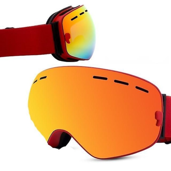 Goggles Magnetic Winter Anti-Imma Dubbellager Snowboard Män & Dam Skyddande B