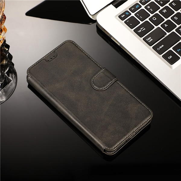 Etui til iPhone 15plus sort Flip stand