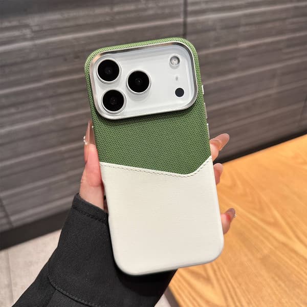Fodral för iPhone 16 Pro Max Magnetisk Kortplats Lädertextur Noz36947