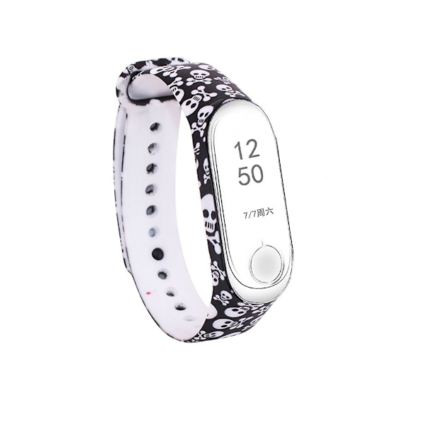 Style11 Style11 Silikonimaalaus Ranneke yhteensopiva Xiaomi Mi Band 3 & 4 kanssa