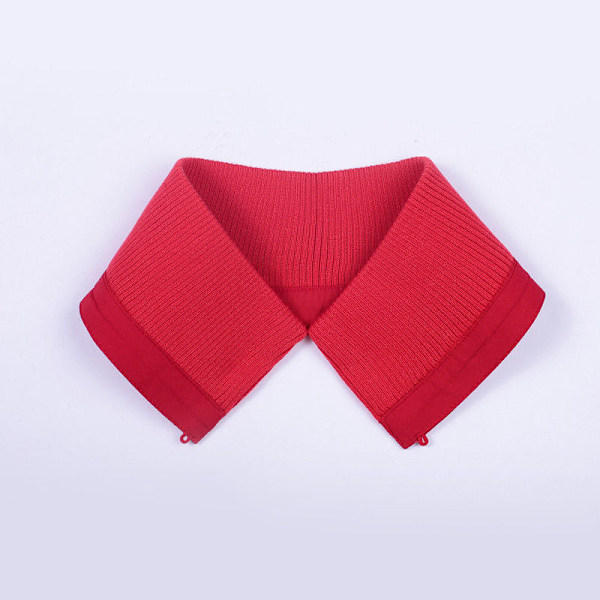 Dame falsk krage Avtakbar halv Vinter Strikketråd Ant Red rib size unisex