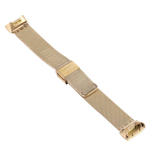 Guld Milanese Klockarmband kompatibelt med Fitbit Charge 4
