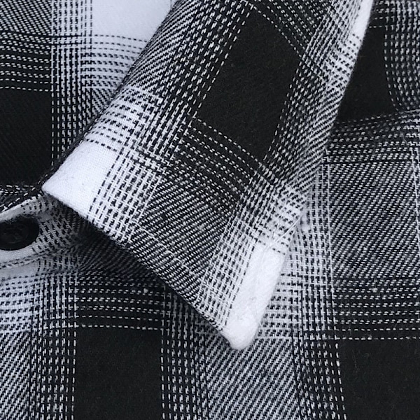 Naisten tekoviulus Irrotettava kaulus Miesten ruudullinen irrotettava C Black and white plaid-39 yards