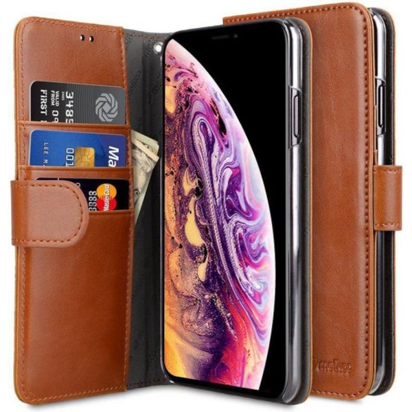 Melkco Wallet Case Plånboksfodral iPhone X / XS - Brun