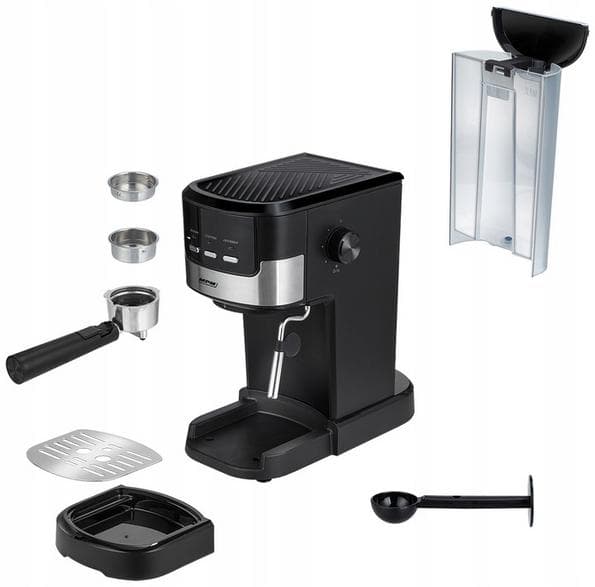 MPM MKW-13M espressomaskin, svart och silver