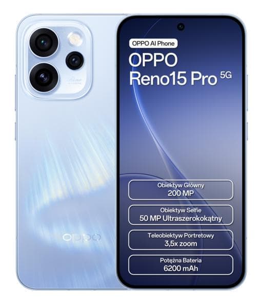 OPPO Reno 15 Pro 5G Smartphone 12GB/512GB Blå