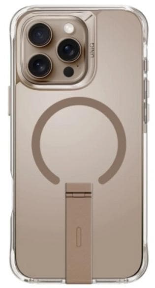 UNIQ Eleva med Vertica-stativ Apple iPhone 16 Pro-skal guld