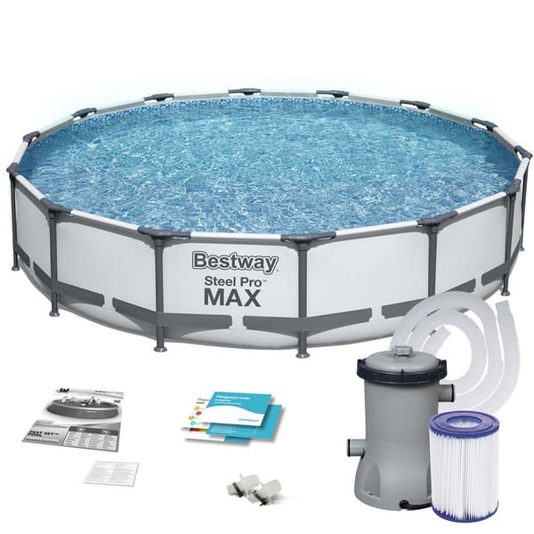 Trädgårdspool i ram 427 x 84 cm 10-i-1 Bestway 56595