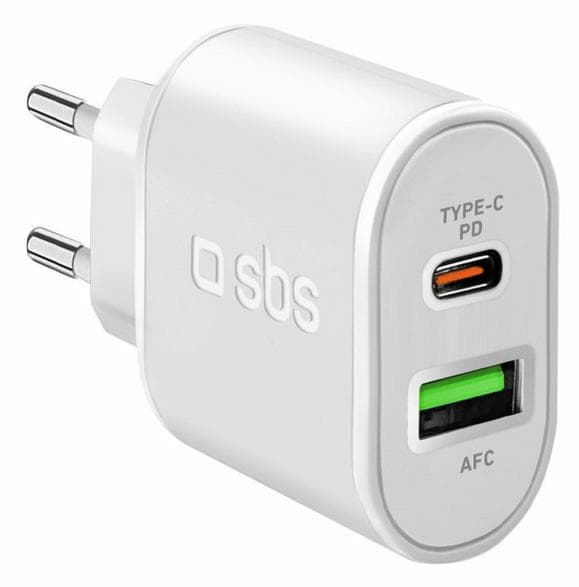 SBS 20W Väggladdare Vit TETRPD20W