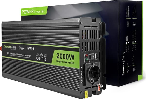 GREEN CELL PRZETWORNICA INV10 12V-230V 2000W/4000W