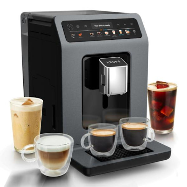 KRUPS Evidence Hot & Cold EA898GF0 Grå espressomaskin