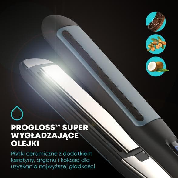 REVAMP Progloss Hydro Shield X Shine ST-1800 Svart Plattång