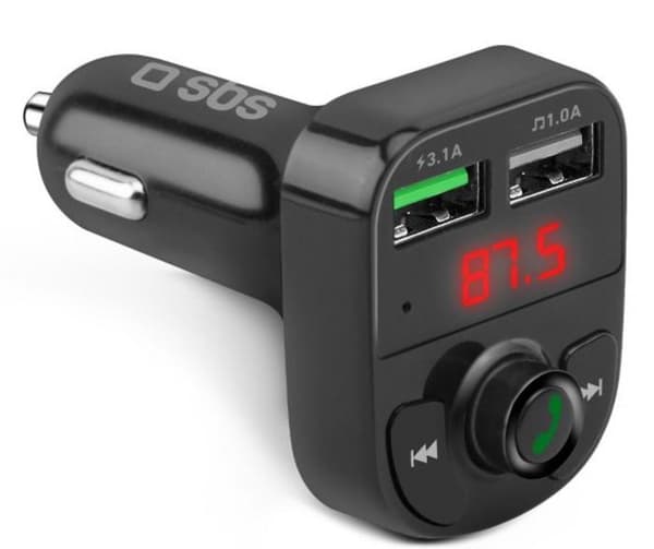 Billaddare/SBS FM-sändare 15W TECARFM2USB