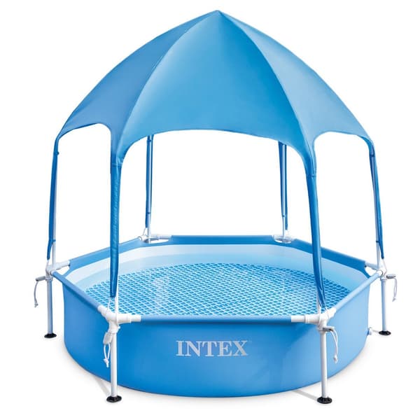 Barnpool med ram och tak 183 x 38 cm INTEX 28209