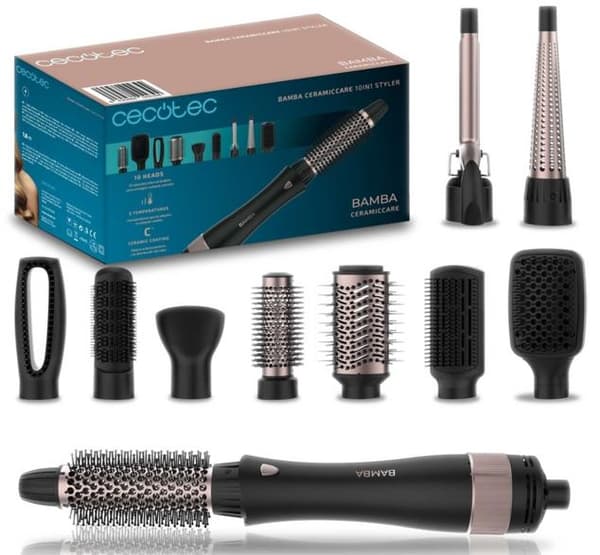 CECOTEC Bamba CeramicCare 10-i-1 Styler Svart och Rosa
