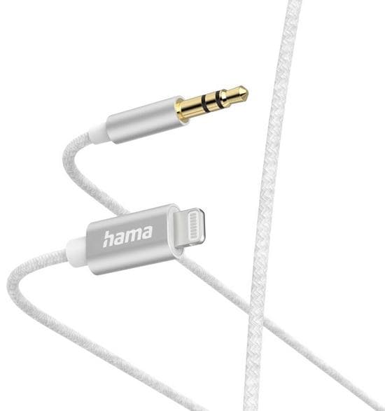 HAMA Ljudkabel Lightning - Jack 3,5mm 1m Vit