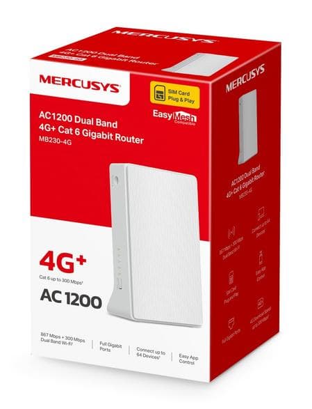 Mercusys MB230-4G Wi-Fi 5 AC1200-router