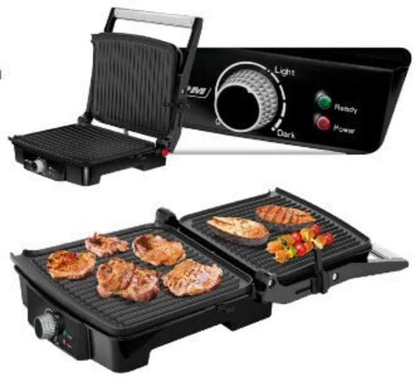 MPM MGR-09 M 2000 W Elgrill Non-stick Beläggning Stål Svart