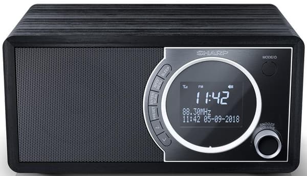 SHARP DR-450 svart radio
