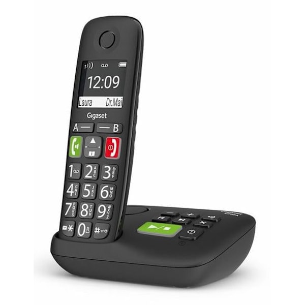 GIGASET E290A Svart fasttelefon