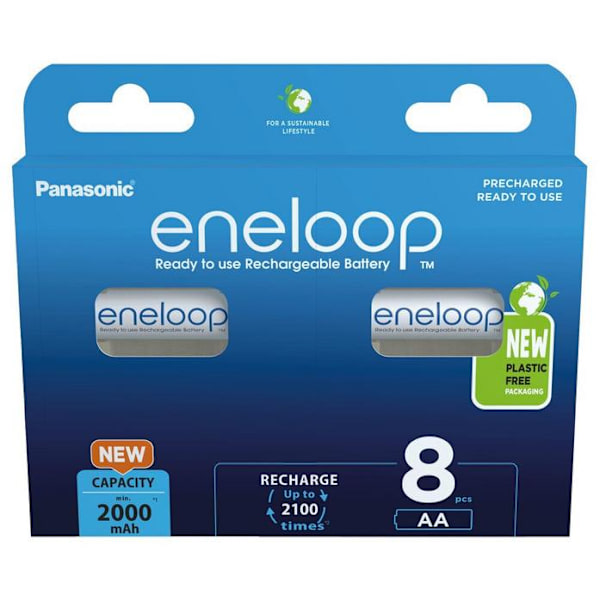 ENELOOP AA 2000mAh batterier 8 st.