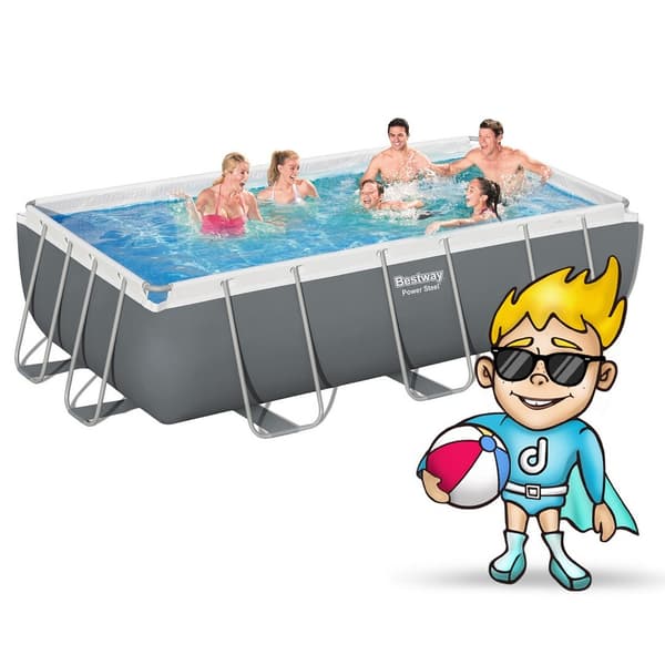 Trädgårdspool i ram 404 x 201 x 100 cm 11 i 1 Bestway 56441