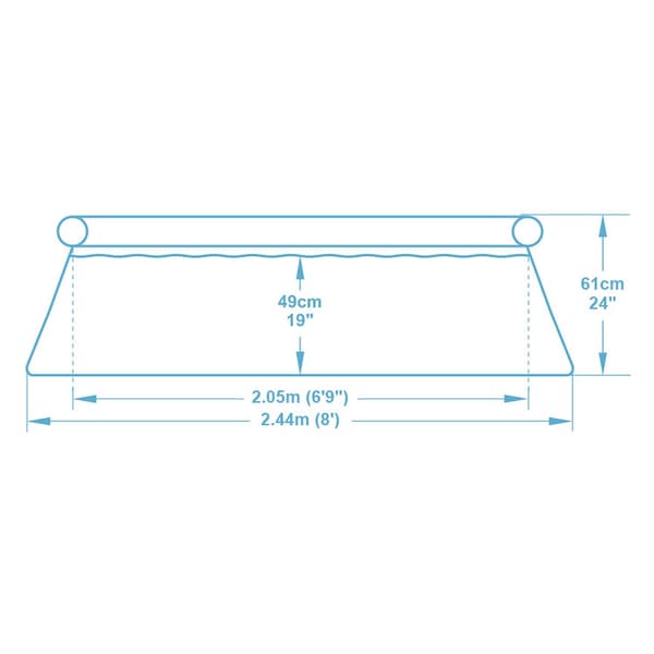 Bestway 57450 9-i-1 trädgårdspool 244 x 61 cm