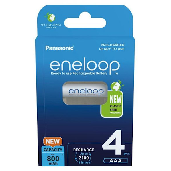 ENELOOP AAA 800mAh batterier 4 st.