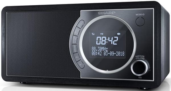 SHARP DR-450 svart radio