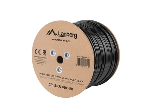 LANBERG KABEL ZEWNĘTRZNY FTP KAT.5E 305M DRUT CU