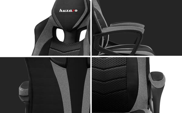 Fotel gamingowy Huzaro Force 2.5 Grey Mesh