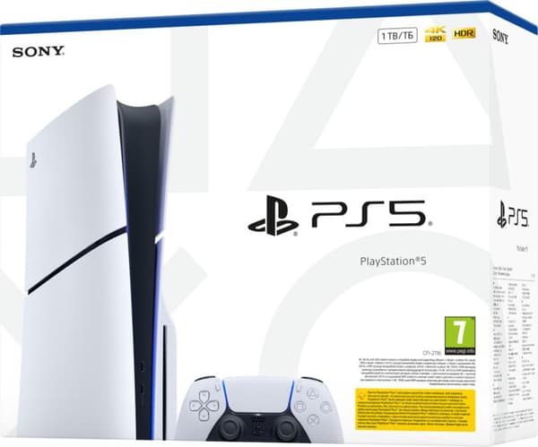 SONY PLAYSTATION 5 Slim 1TB E-chassikonsol vit och svart