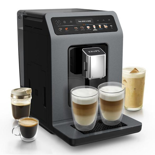 KRUPS Evidence Hot & Cold EA898GF0 Grå espressomaskin