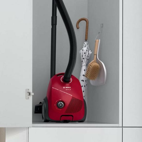 Bosch BGLS2RD1 600 W Dammsugare med påse, allergivänligt filter, röd