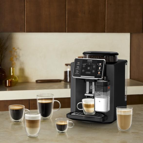 KRUPS Sensation Milk EA912HF0 Kaffebryggare Grå-Svart