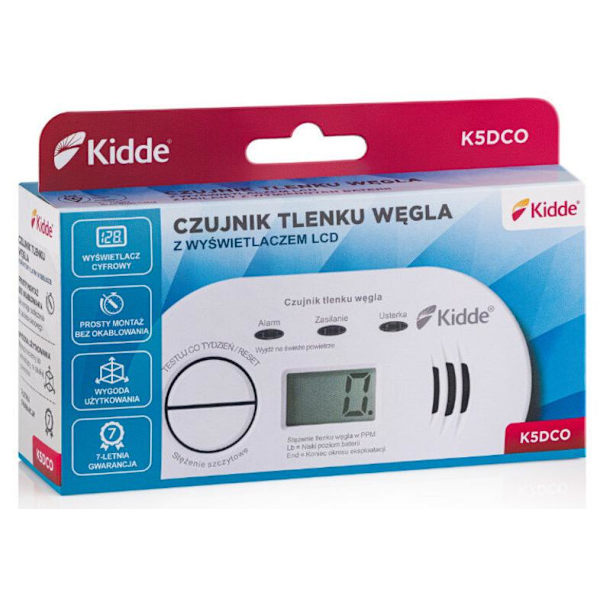 Kidde K5DCO DPM Kolmonoxidsensor med LCD-skärm