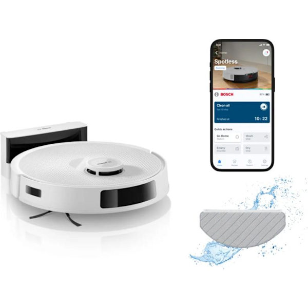 BOSCH BCRC1W Vit dammsugare och mopprobot