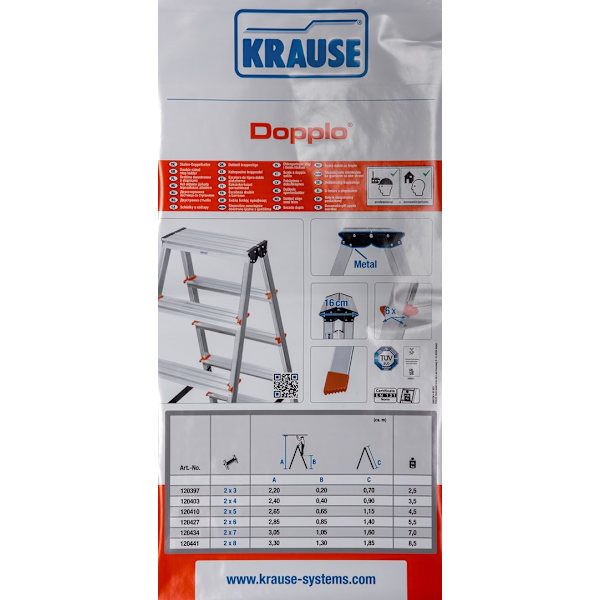 DOPPLO Drabinka dwustronna 2x4 KRAUSE