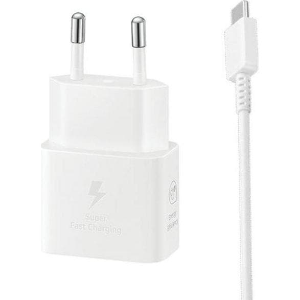 Samsung EP-T2510XW 25W Väggladdare + USB-C Kabel Vit