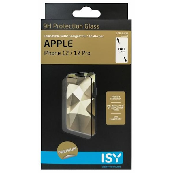 ISY Skyddsglas för Apple iPhone 12 12/12Pro IPG 5095-2.5D