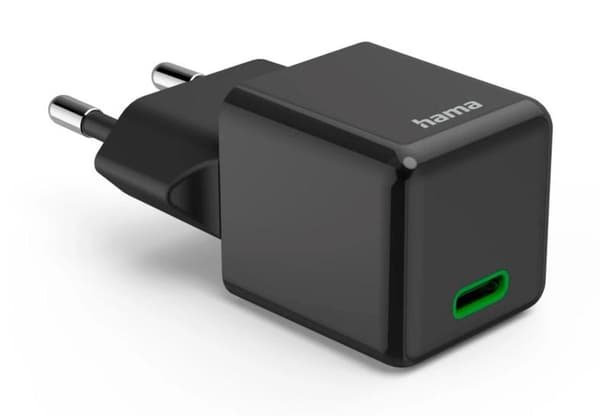 HAMA Super Mini Power Delivery Quickcharge USB-C 25W svart väggladdare