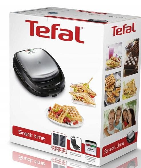 TEFAL SW341D12 SDW SNACK TIME 2PL SVART/SS EE smörgåsmaskin