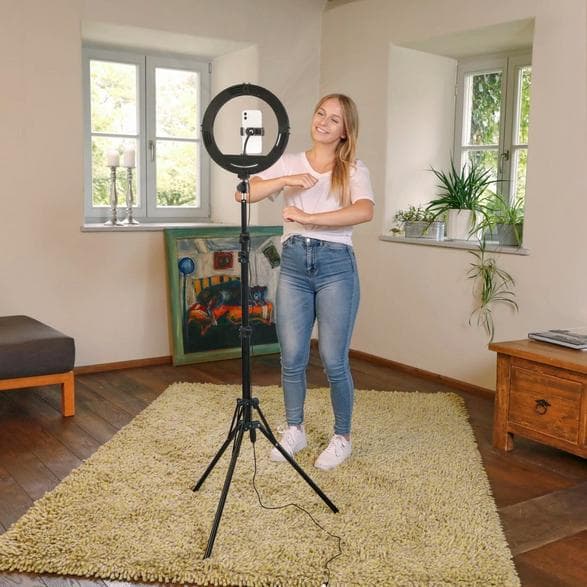 HAMA SpotLight Steady 120 III Ringlampa Svart och Vit