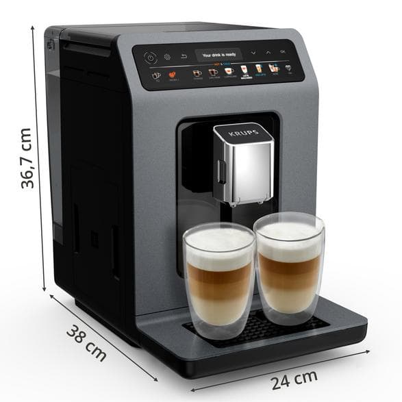 KRUPS Evidence Hot & Cold EA898GF0 Grå espressomaskin