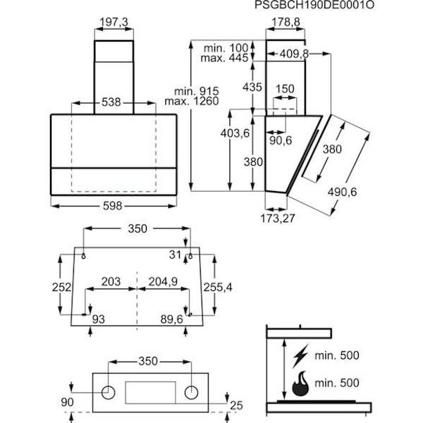 ELECTROLUX LFV416K fläktkåpa