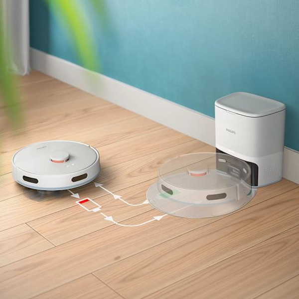 PHILIPS XU2100/25 Vit dammsugare och mopprobot
