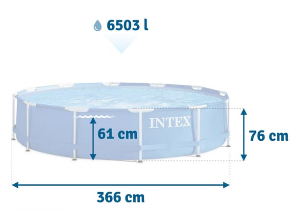 Trädgårdspool med ram 366 x 76 cm 6-i-1 INTEX 28210
