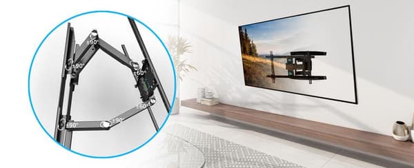 ISY ITV-3600 TV-fäste svart och silver