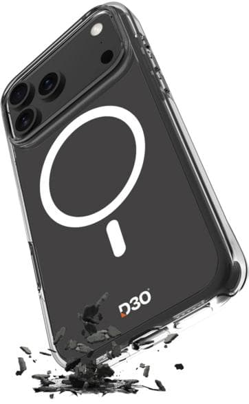 PURO Impact Clear D3O Bio-skal till iPhone 17 Pro – transparent
